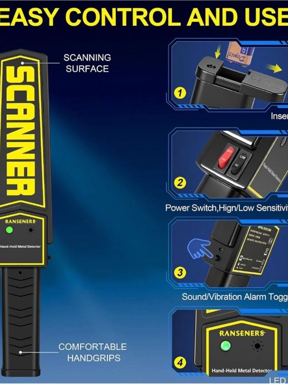 Hand-Held Metal Detector Scanner - Picture 3 of 4